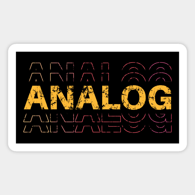 Analog Distressed Neon Design Magnet by Analog Designs